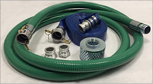 Pump Hose KIT 1 - Female Camlock X Male Pipe Thread Suction & Discharge Hose with Steel Strainer