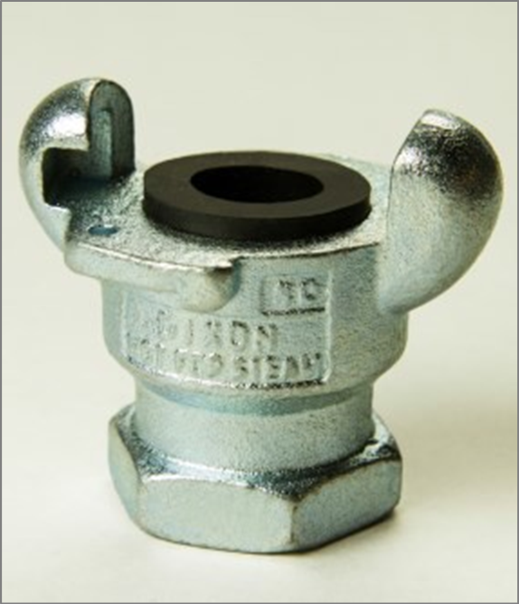 Air King Coupling — 3/8" Female Pipe Thread, Plated Iron, For Industrial Air Lines