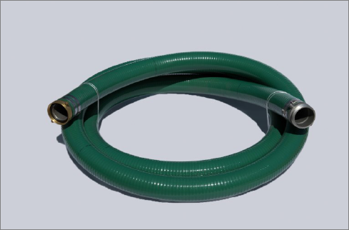 Green PVC Suction Hose with Female x Male Pipe Thread